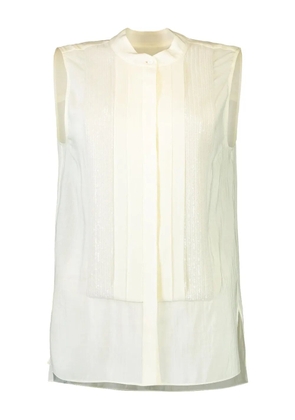 TWP Adele pleated sequin-embellished top - White