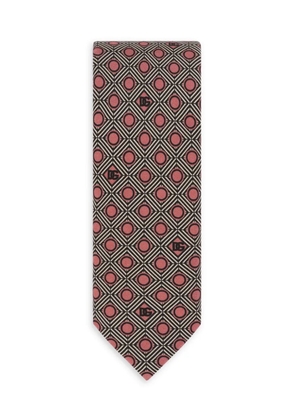 Dolce & Gabbana geometric-print silk tie - Neutrals