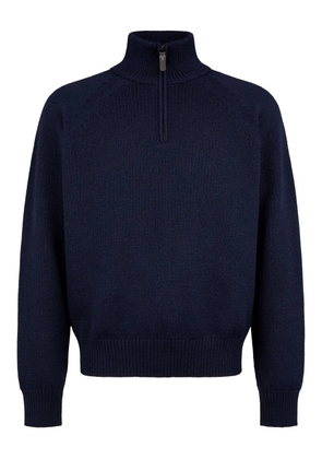 Tod's high-neck half-zip sweater - Blue