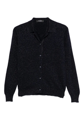 Gran Sasso shimmered buttoned cardigan vest set - Blue