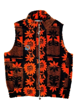 Chopova Lowena sunflower fleece gilet - Orange