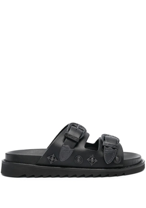 Toga Pulla stud-embellished leather slides - Black