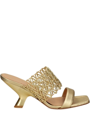 Chantal square-toe sandals - Gold