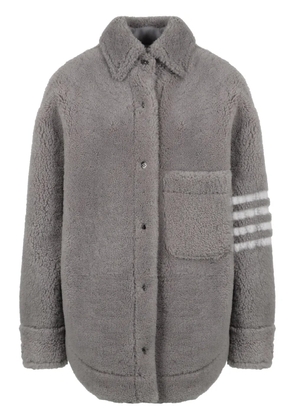 Thom Browne 4-Bar oversized shirt jacket - Grey