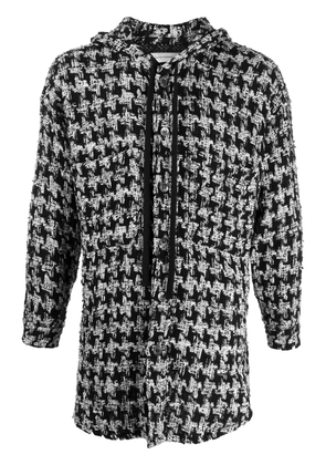 Faith Connexion hooded button-up tweed jacket - Black