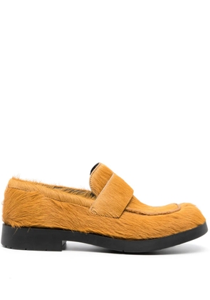 CamperLab square-toe textured loafers - Brown