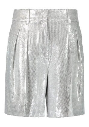 Michael Kors Collection sequinned tailored shorts - Silver
