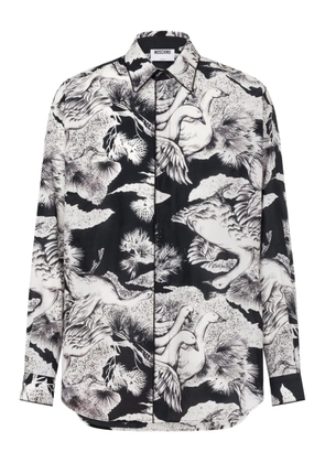 Moschino swan-print shirt - Black