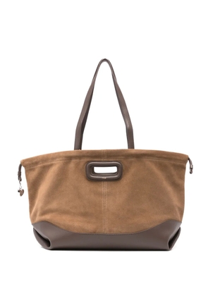 Maje heart charm shoulder bag - Brown