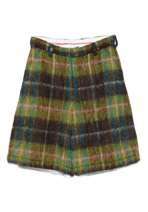 Charles Jeffrey Loverboy plaid tailored shorts - Green