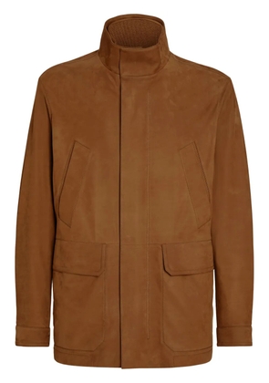 Zegna Elements Vetta suede jacket - Brown