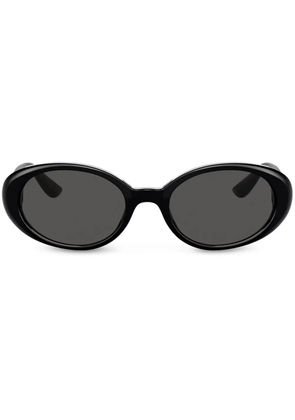 Dolce & Gabbana Eyewear Re-Edition DNA oval-frame sunglasses - Black
