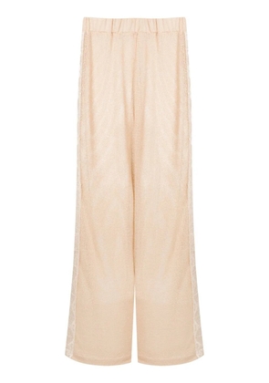 Olympiah lace-trim wide-leg trousers - Neutrals