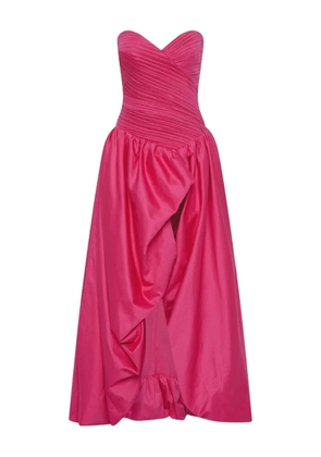 Aje Estelle ruched asymmetric maxi dress - Pink