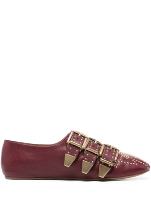 Chloé Susan square-toe buckle flat pumps - Red