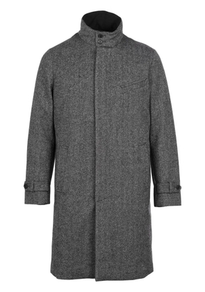 Norwegian Wool single-breasted down-filled coat - Grey