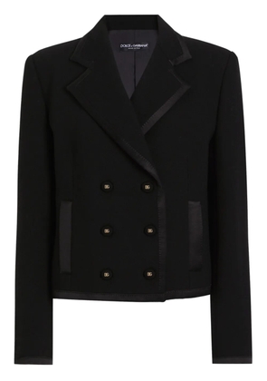 Dolce & Gabbana satin-trim blazer - Black
