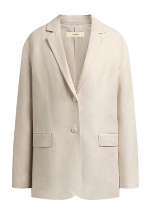 12 STOREEZ tailored linen blazer - Neutrals