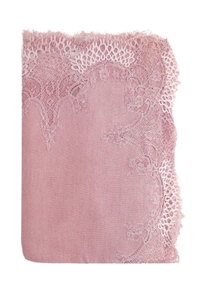Janavi India lace-trimmed scarf - Pink