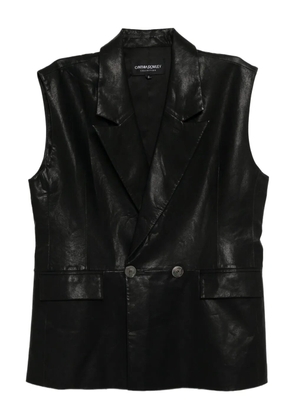 Cynthia Rowley leather waistcoat - Black