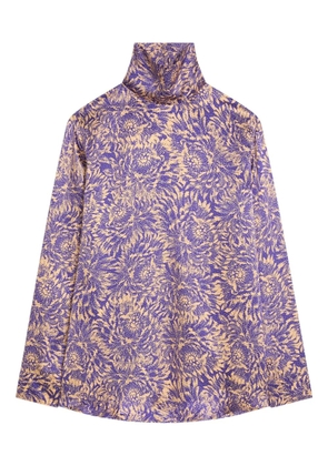 DRIES VAN NOTEN printed silk top - Purple