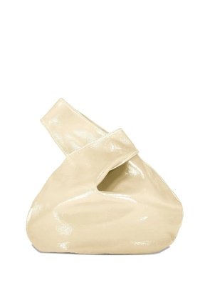 MARY SMALLWOOD Nexus heart-embellishment leather tote bag - Neutrals