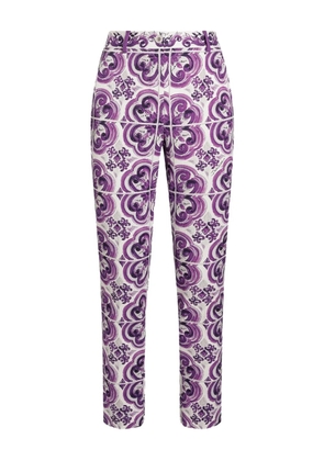 Dolce & Gabbana Majolica-print trousers - Purple