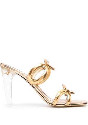 Valentino Garavani 100mm Chain 1967 sandals - Gold