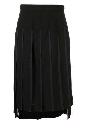Thom Browne high-waisted pleated skirt - Black