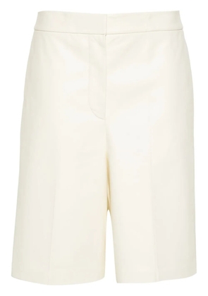 Fabiana Filippi mid-rise leather shorts - White