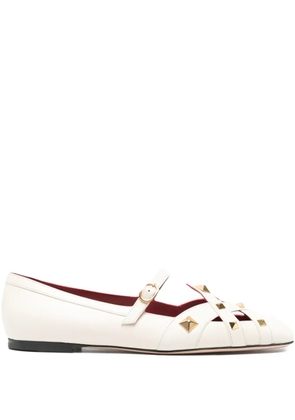 Valentino Garavani studdy rockstud ballet flats - Neutrals