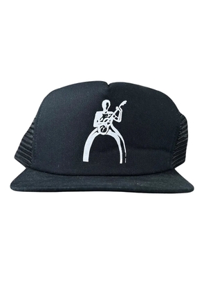 Chrome Hearts guitar player-print trucker cap - Black