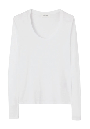 American Vintage Jacksonville long-sleeve scoop-neck T-shirt - White