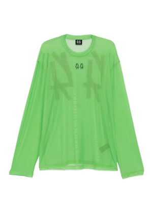 44 LABEL GROUP logo-print mesh sweatshirt - Green