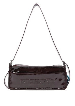Patrizia Pepe logo-embossed shoulder bag - Brown