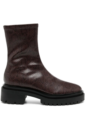 Senso Peyton III 50mm snakeskin-effect boots - Red