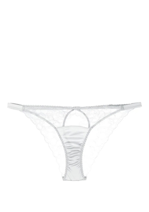 Fleur Of England Sigrid Ouvert lace briefs - Grey