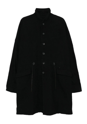 The Viridi-Anne embroidered twil coat - Black