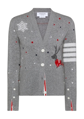 Thom Browne Hector Reindeer intarsia cardigan - Grey