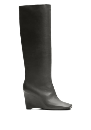 AMI Paris 90mm two-tone knee-high boots - Grey