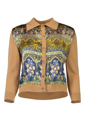 Christy Lynn floral-print cardigan - Brown