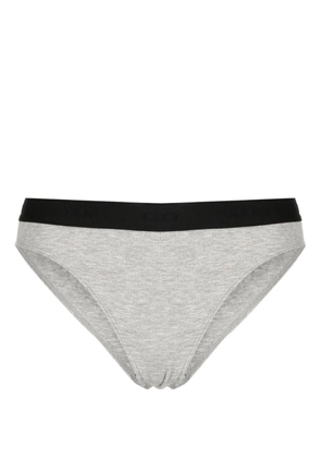Natasha Zinko embroidered-motif cotton briefs - Grey
