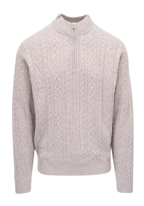 Peter Millar cable-knit half-zip sweater - Neutrals