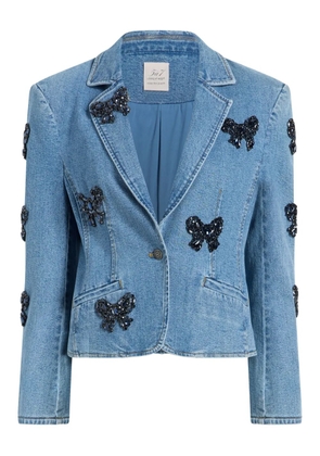 Cinq A Sept Le Petit Khloe bow-detail long-sleeve blazer - Blue