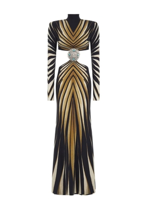Roberto Cavalli Ray Of Gold-print gown
