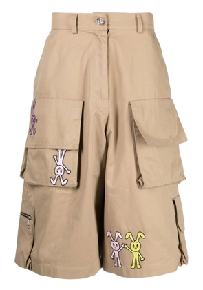 Natasha Zinko Bunny Cargo Shorts - Brown