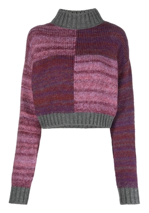 DESTREE Damien mélange-effect knitted jumper - Purple