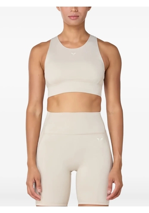 SQUATWOLF high-coverage racerback cut-out sports bra - Neutrals