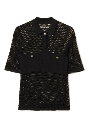 TWINSET pocket polo top - Black
