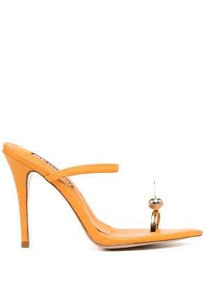 Natasha Zinko Bunny 110mm leather sandals - Orange